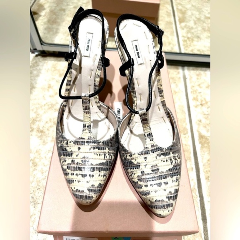 Miu Miu In Leather With Beige Python Pattern. - image 1